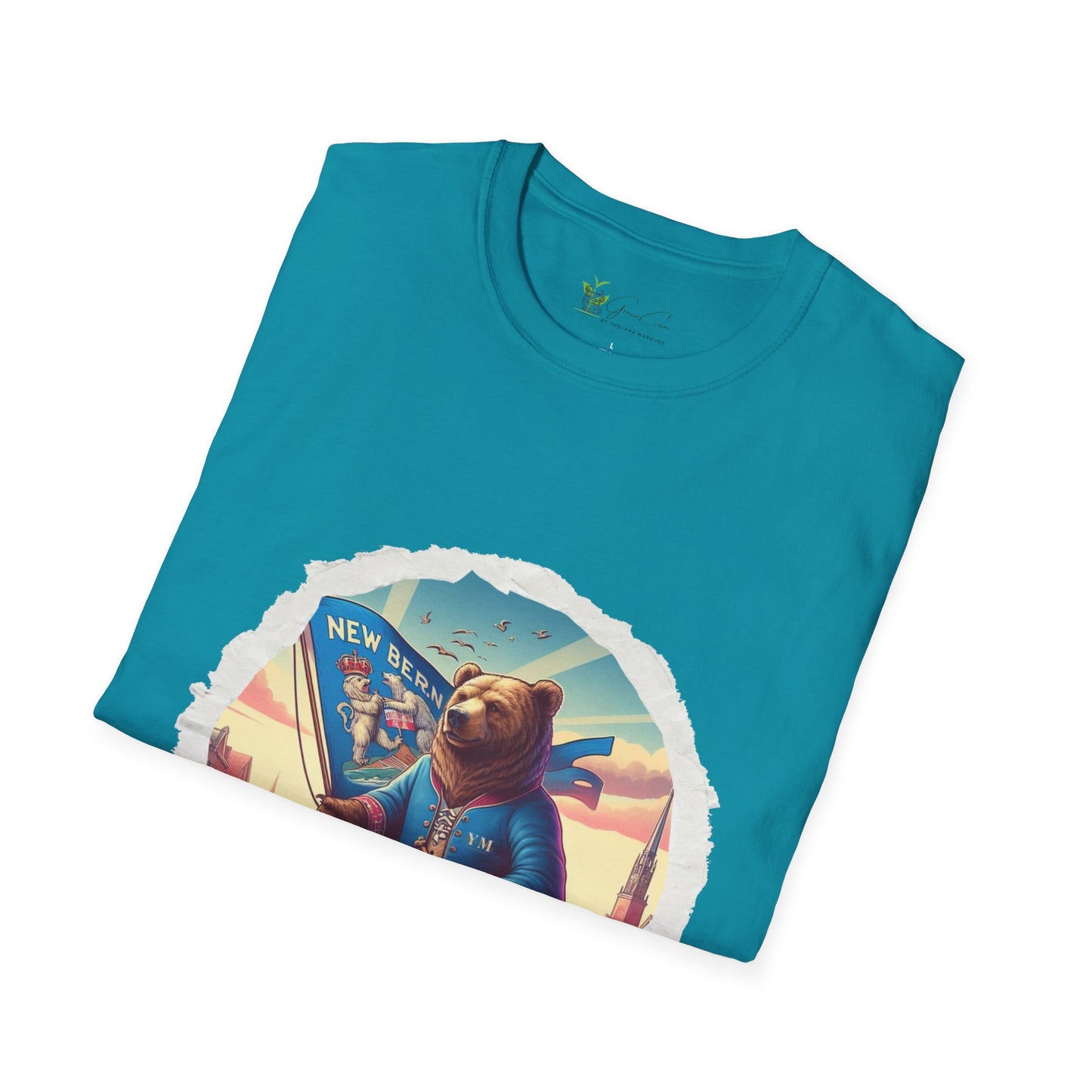Bear in Boat Softstyle Unisex T-Shirt