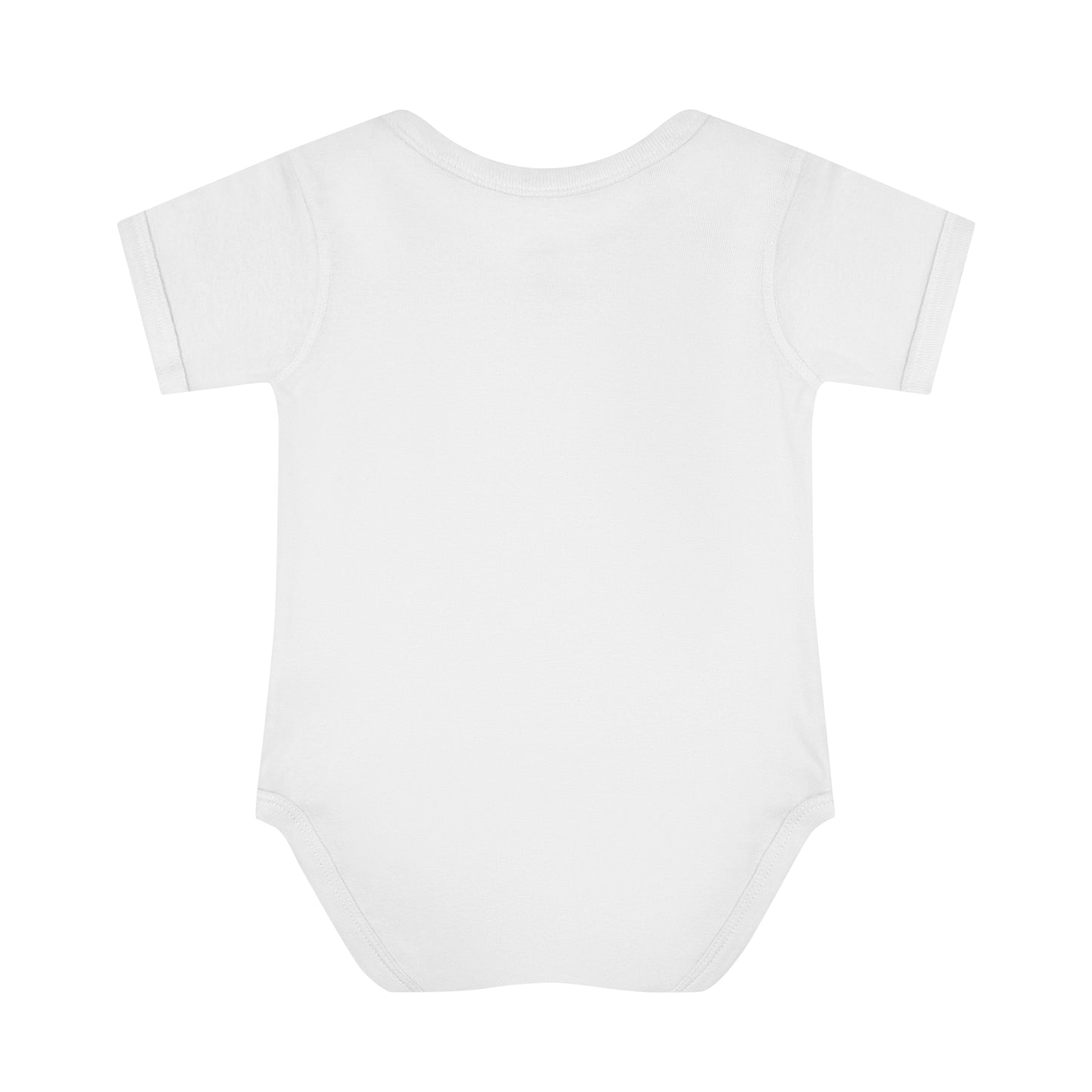 Ribbed baby bodysuit with bear with personalized name