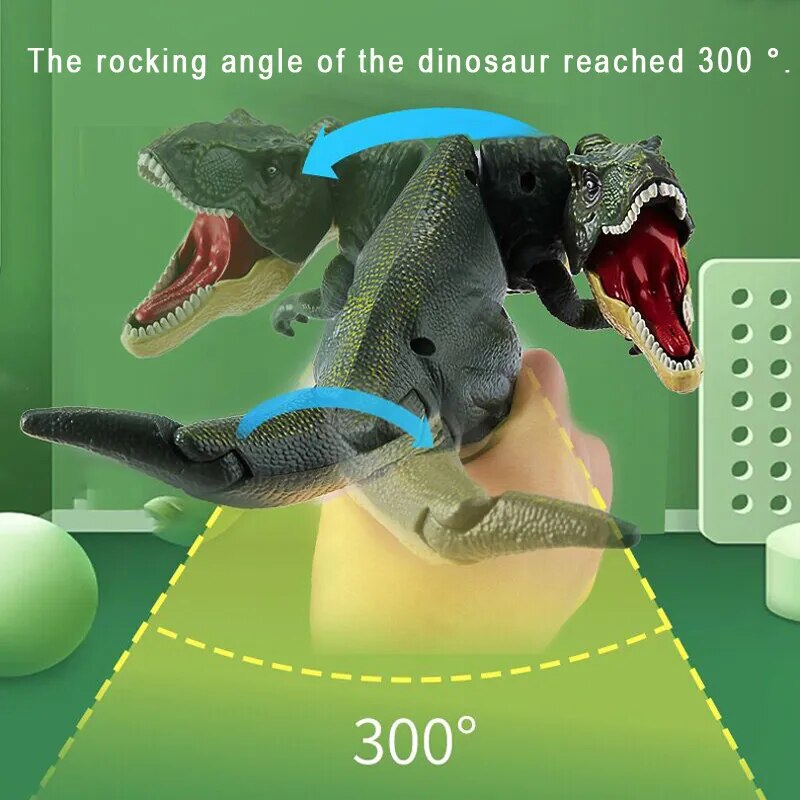 Swinging Dinosaur T-rex Telescopic Spring Dino Toy Creative Fidget Children Decompression Christmas Gifts for Kids Battery-free