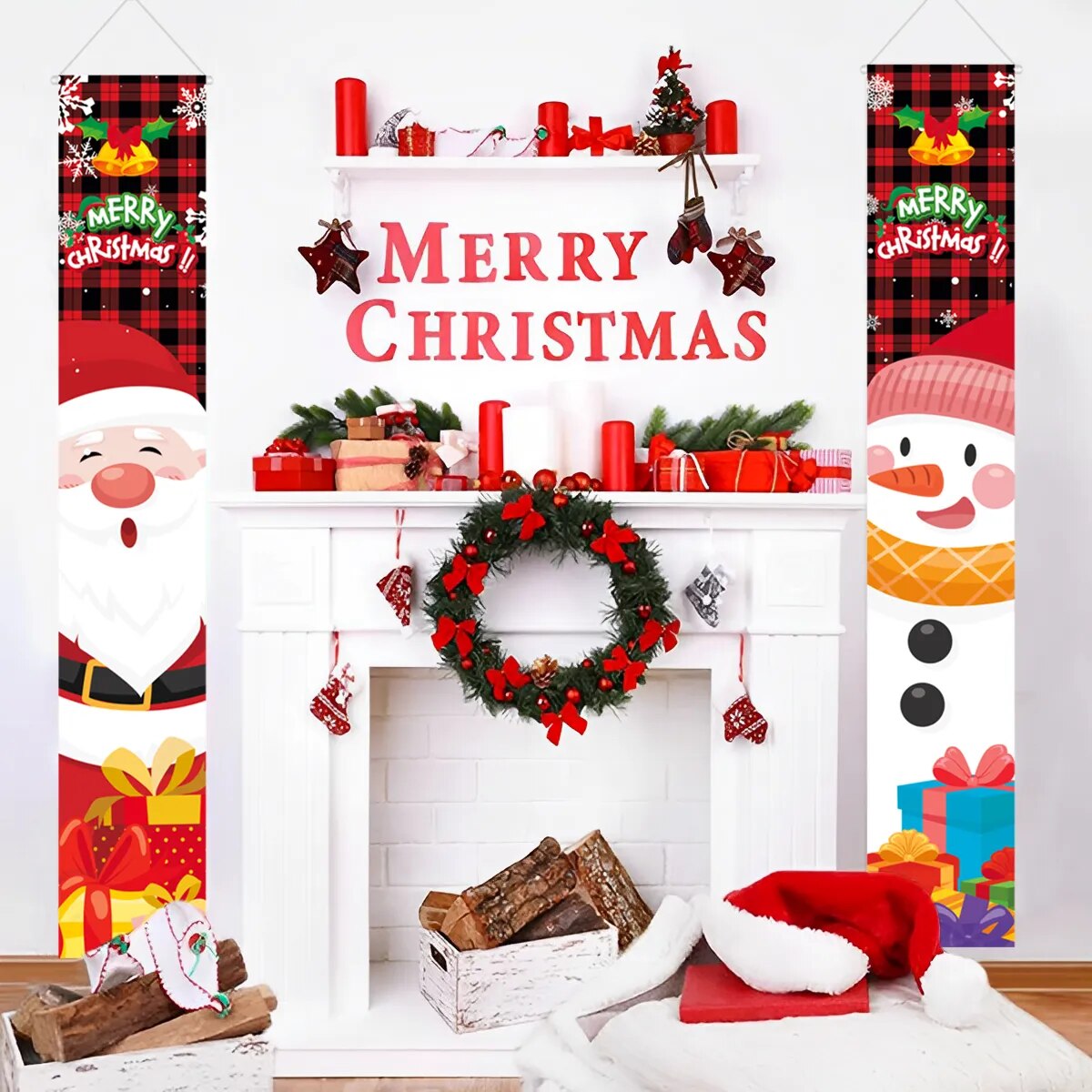 Nutcracker Soldier Door Banner Decor 2023 Christmas Decorations for Home Xmas Hanging Ornaments Navidad Noel Gifts New Year 2024