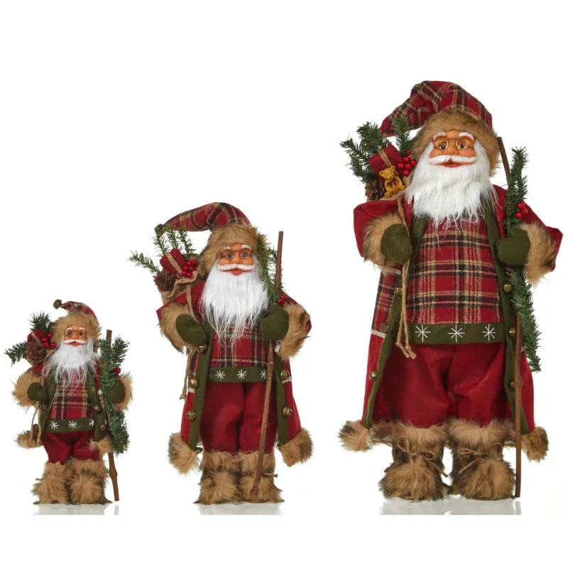 60cm Big Santa Claus Dolls Xmas Pendants 2023 Merry Christmas Tree Decor for Home Kids Naviidad Presents Noel Gifts Natal