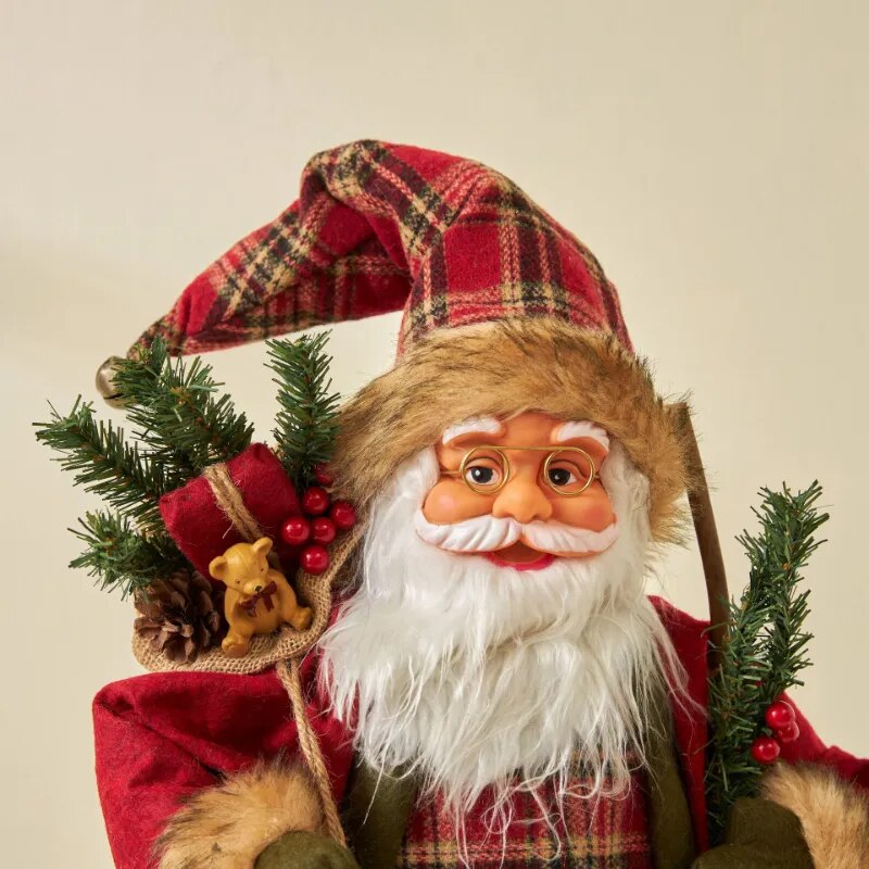 60cm Big Santa Claus Dolls Xmas Pendants 2023 Merry Christmas Tree Decor for Home Kids Naviidad Presents Noel Gifts Natal