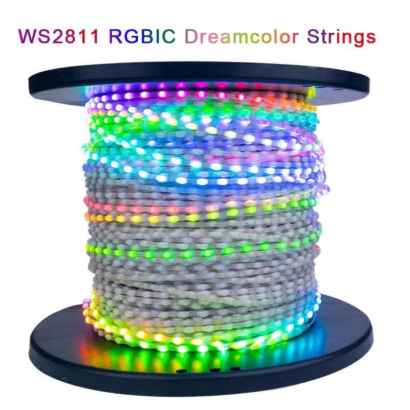 Wholesale Full Dream Color LED Strip String Fairy Lights WS2811 RGBIC Addressable Individually 5V IP67 Decorate Christmas tree