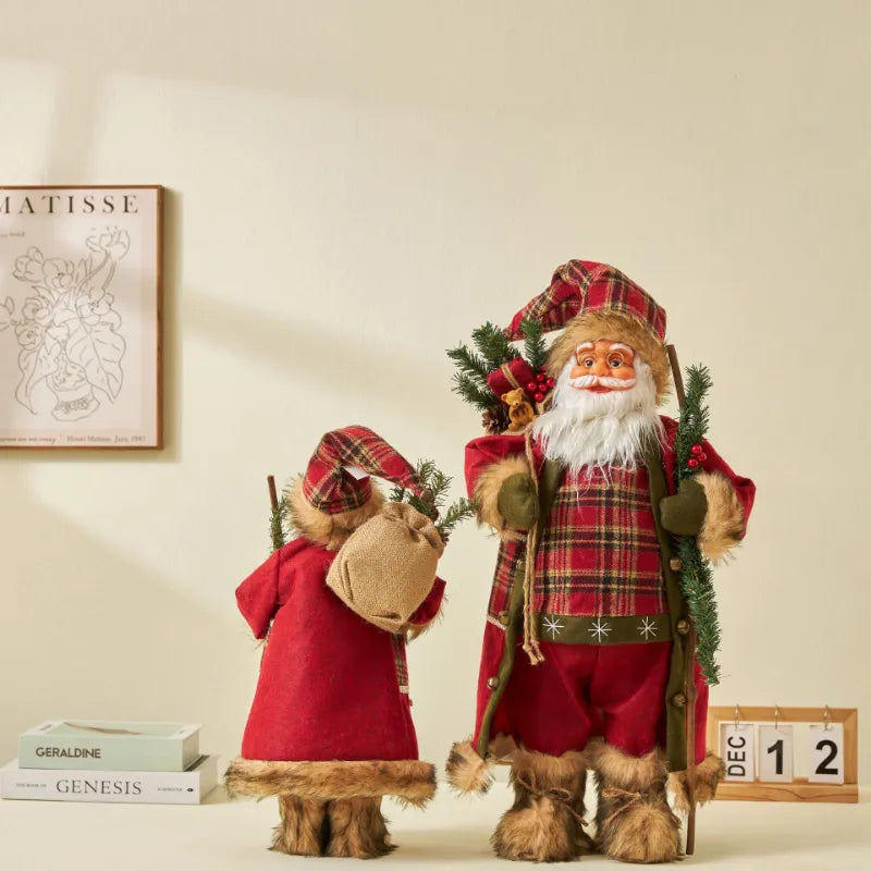 60cm Big Santa Claus Dolls Xmas Pendants 2023 Merry Christmas Tree Decor for Home Kids Naviidad Presents Noel Gifts Natal