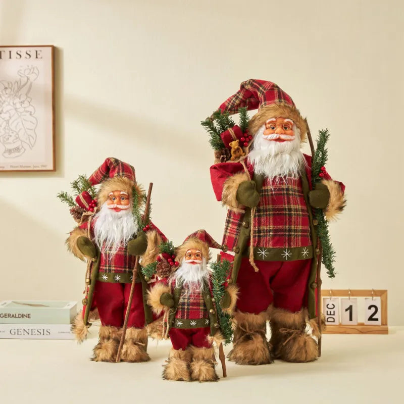 60cm Big Santa Claus Dolls Xmas Pendants 2023 Merry Christmas Tree Decor for Home Kids Naviidad Presents Noel Gifts Natal