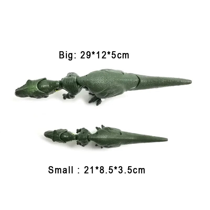 Swinging Dinosaur T-rex Telescopic Spring Dino Toy Creative Fidget Children Decompression Christmas Gifts for Kids Battery-free