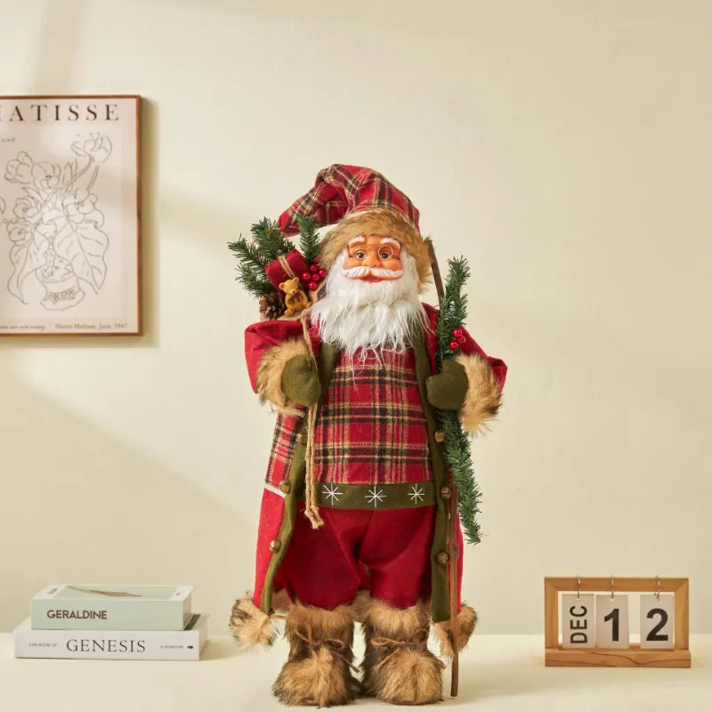 60cm Big Santa Claus Dolls Xmas Pendants 2023 Merry Christmas Tree Decor for Home Kids Naviidad Presents Noel Gifts Natal