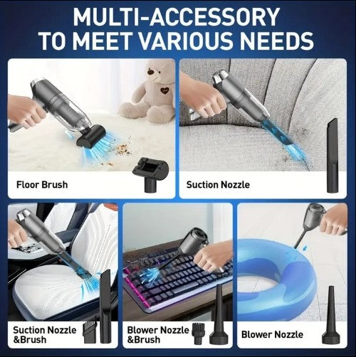 11000PA High Power Cordless Mini Handheld Vacuum Cleaner - 3 in 1 Cordless Handheld Vacuum Cleaner with Brushless Motor, Portable & Rechargeable with Accessory Kit & Advanced Cloth Filter