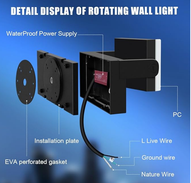 Light Outdoor 360 °rotation 5000K