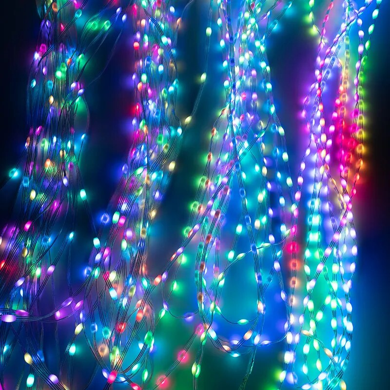 Wholesale Full Dream Color LED Strip String Fairy Lights WS2811 RGBIC Addressable Individually 5V IP67 Decorate Christmas tree