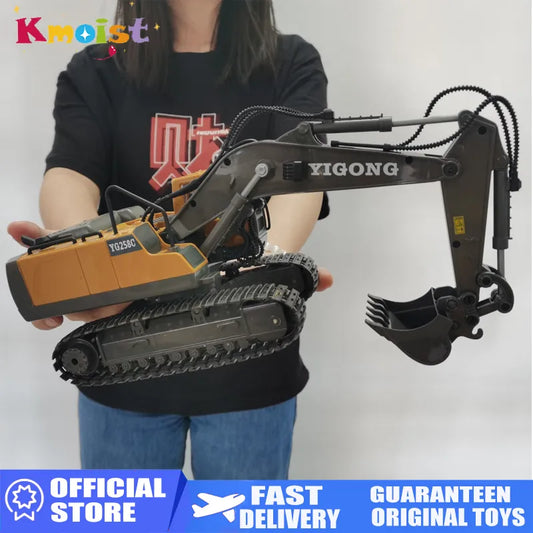 1/20 RC Car 2.4G Remote Control Excavator Construction Engineering Vehicle With 680 Degree Rotation Model Toys for Boys Kid Gift