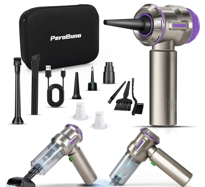 200000 Rpm 2 in 1 mini vacuum cleaner, 200000 RPM compressed air, up to 35 minute ...